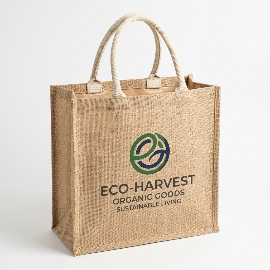 Eco Jute Bag with Padded Rope Handles